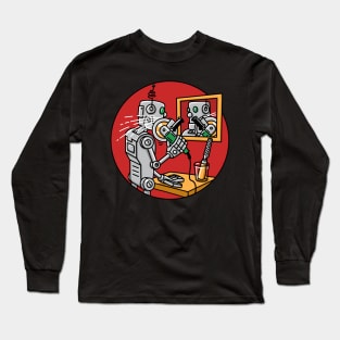 ROBOT SHAVES Long Sleeve T-Shirt